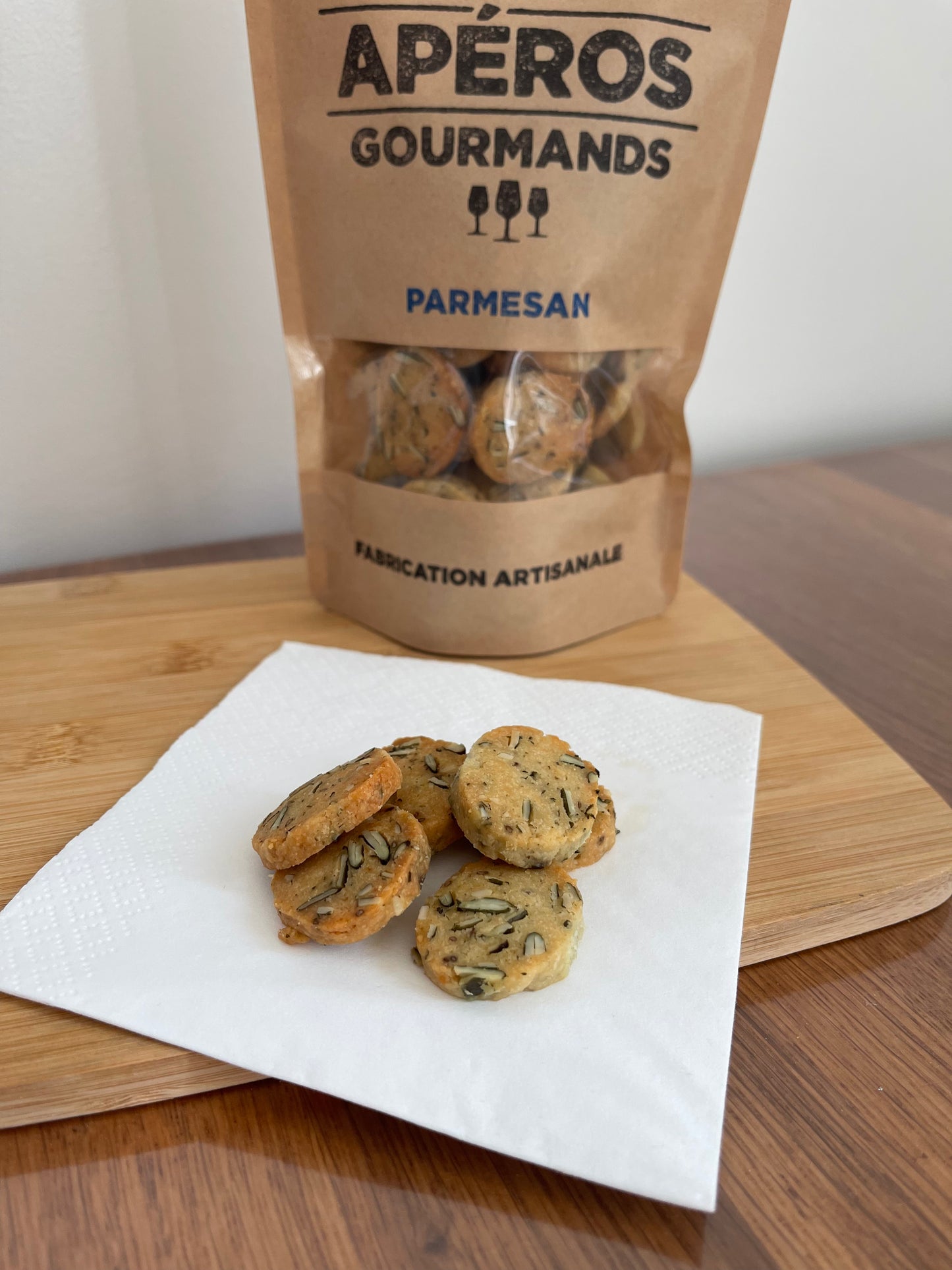 Biscuits pour l’apéritif - Parmesan/Graines de courge